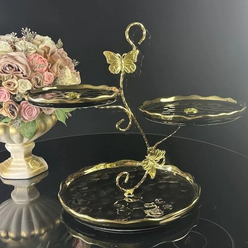 106-253 (в уп.6шт.) - Трехъярусная этажерка MULTIC [01106012] 106-253 (в уп.6шт.) - Трехъярусная этажерка MULTICOLOR в под.упаковке, размер: 27,5х27,5х2,5см, 20,5х20,5х2,5см, 17х17х2,5см, материал: фарфор.