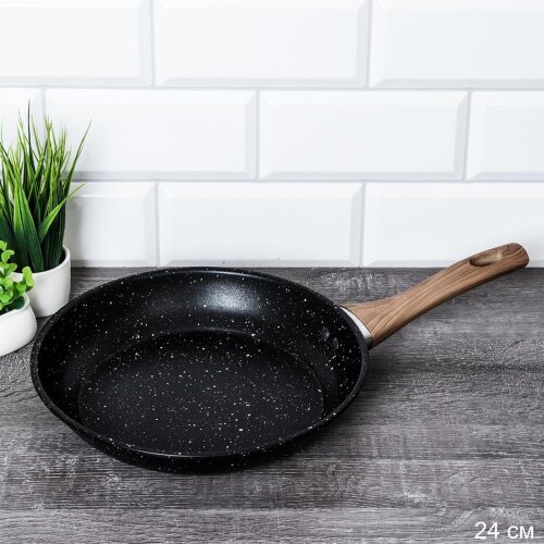 730417 (в уп.24шт.) - Сковорода 24см. / CW149-2 / [01107488] 730417 (в уп.24шт.) - Сковорода 24см. / CW149-2 / h=4,7см, материал: камень Майфан.