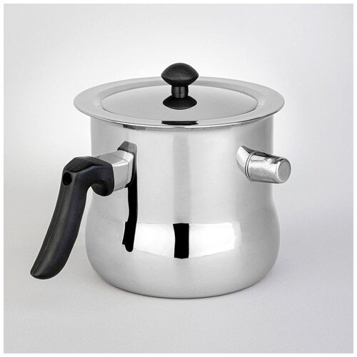 544454-РСВ (в уп.1шт.) - Молоковарка 2л со свистко [01111516] 544454-РСВ (в уп.1шт.) - Молоковарка 2л со свистком и крышкой 916-426, материал: нержавеющая сталь.