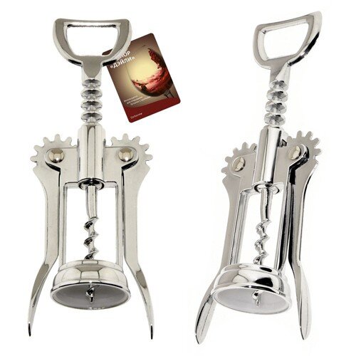 94553-РСВ (в уп.1шт.) - Штопор МультиДом (хром) бе [01109545] 94553-РСВ (в уп.1шт.) - Штопор МультиДом (хром) без упаковки, Z13-54, материал: металл.