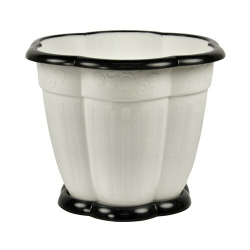 93147-РСВ (в уп.24шт.) - Горшок цветочный Восторг [01110047] 93147-РСВ (в уп.24шт.) - Горшок цветочный Восторг Альтернатива 1,5л с поддоном белый М1234