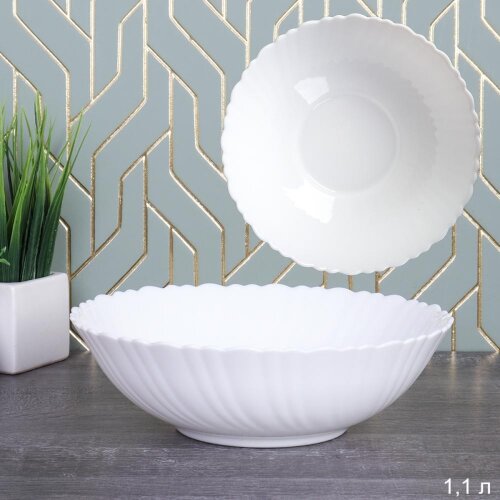730542 (в уп.32шт.) - Салатник 1100мл. 200мм. Клас [01109092] 730542 (в уп.32шт.) - Салатник 1100мл. 200мм. Классика белый / TW-80XN (WHITE) /, материал: стеклокерамика.