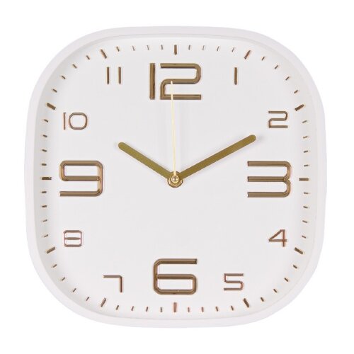 2501-001 (10) Часы настенные квадрат 25х25см, корп [01108476] 2501-001 (10) Часы настенные квадрат 25х25см, корпус белый+золото, "Классика", Рубин