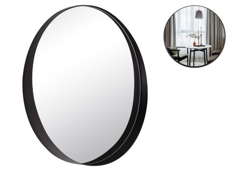 5057-Z1 (1) Зеркало интерьерное настенное в кругло [01106787] 5057-Z1 (1) Зеркало интерьерное настенное в круглом корпусе из металла, d=50,5см, черный, Рубин