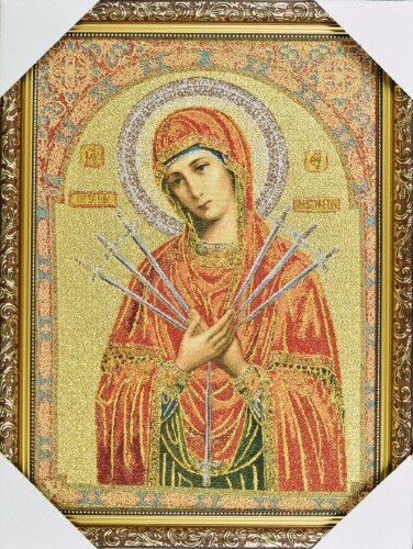 30*40 Икона &quot;Семистрельная&quot; гобелен [01105250] 30*40 Икона "Семистрельная" гобелен