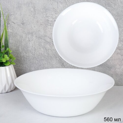 735084 (в уп.8наб.) - Салатник 560мл, 165мм, набор [01110361] 735084 (в уп.8наб.) - Салатник 560мл, 165мм, набор 6шт, Глэйд / FLPW65 (WHITE) /, материал: стеклокерамика.