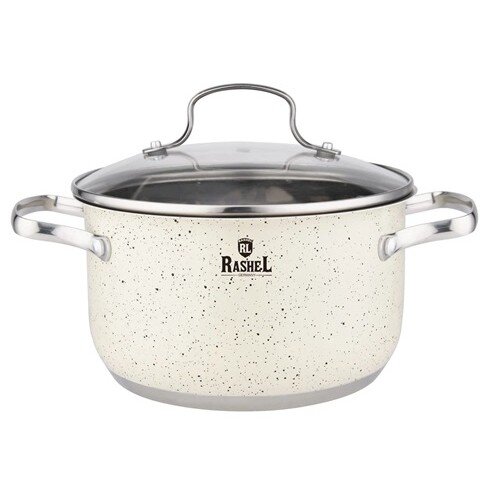 511056-РСВ (в уп.1шт.) - Кастрюля 2,6л из нержавею [01106373] 511056-РСВ (в уп.1шт.) - Кастрюля 2,6л из нержавеющей стали со стекл. крышкой, 18х10,5см (R-206в) "МАРУСЯ"