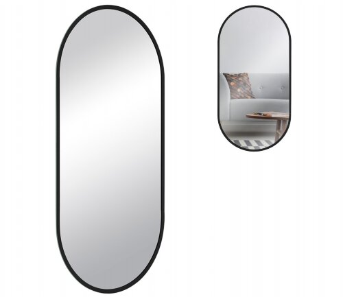 8041-Z1 (1) Зеркало интерьерное настенное овальное [01108919] 8041-Z1 (1) Зеркало интерьерное настенное овальное c окантовкой 80х40 см, черный, Рубин