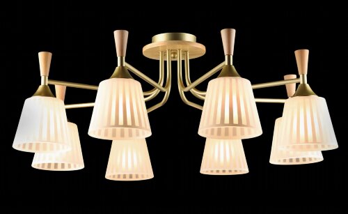 ВР-N6985/8 GD+WOOD D700*H265 мм (2) светильник пот [01110163] ВР-N6985/8 GD+WOOD D700*H265 мм (2) светильник потолочный