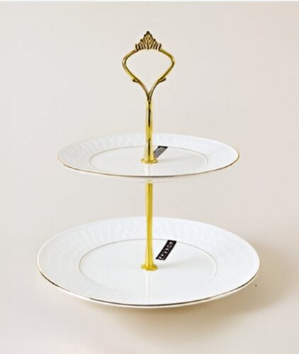 195471-РСВ (в уп.1шт.) - Ваза двухъярусная 16,5/21 [01110690] 195471-РСВ (в уп.1шт.) - Ваза двухъярусная 16,5/21см, кругл. СMB0134-A снежная королева /з, материал: фарфор.