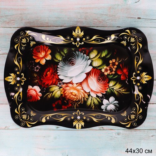 684727 (в уп.100шт.) - Поднос, размер: 44х30см. /4 [01059408] 684727 (в уп.100шт.) - Поднос, размер: 44х30см. /4578/, материал: металл.