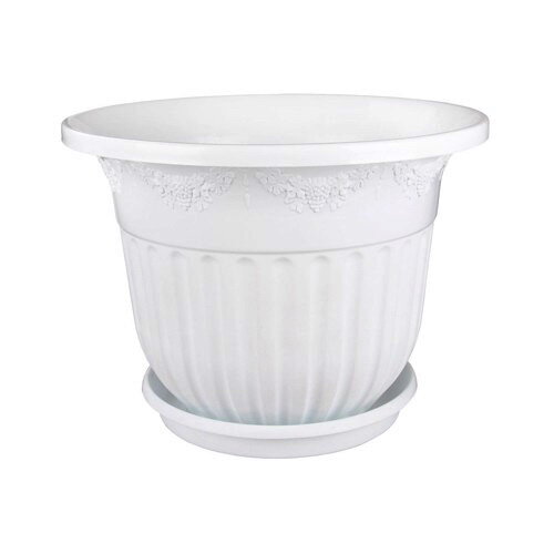 93234-РСВ (в кор.20шт.) - Горшок цветочный "Лозанн [01109827] 93234-РСВ (в кор.20шт.) - Горшок цветочный "Лозанна" 7л.с поддоном (белый) М1468