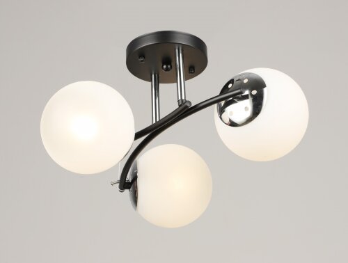 ВР-K2318/3 BK+CH L390*W350*H185мм (6) светильник п [01109700] ВР-K2318/3 BK+CH L390*W350*H185мм (6) светильник потолочный