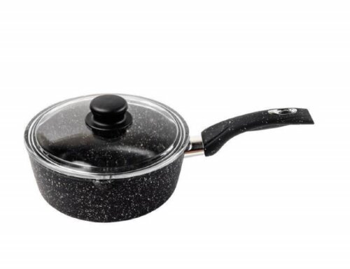 Икш1811аг (в уп.8шт.) - Ковш 1,5л. Гранит с пласт. [01106996] Икш1811аг (в уп.8шт.) - Ковш 1,5л. Гранит с пласт. ручкой с крышкой "Горница", Индукция, диаметр 180мм, толщина дна 5мм, толщина стенок 3,8мм, высота стенок 80мм.