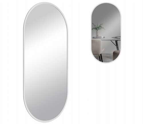 8041-Z2 (1) Зеркало интерьерное настенное овальное [01108920] 8041-Z2 (1) Зеркало интерьерное настенное овальное c окантовкой 80х40 см, белый, Рубин