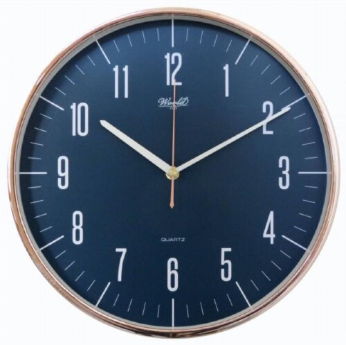3181K Blue (в кор.10шт.) - Часы настенные WORLD. К [01102643] 3181K Blue (в кор.10шт.) - Часы настенные WORLD. Корпус выполнен из пластика. Циферблат закрыт стеклом. Механизм кварцевый плавного хода. Питание от батарейки АА (в комплект не входит). Размер модели: 330*330*35 мм.