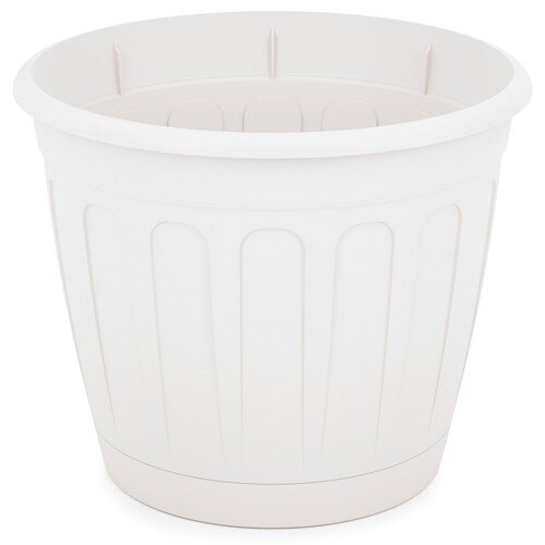 420501-РСВ (в уп.24шт.) - Горшок цветочный &quot;Дионис [01105450] 420501-РСВ (в уп.24шт.) - Горшок цветочный "Дионис" 3,6л белый М8247
