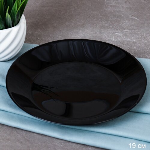 708438 (в уп.12наб.) - Тарелка плоская 190мм, десе [01111066] 708438 (в уп.12наб.) - Тарелка плоская 190мм, десертная, набор 6шт. Черная Евро Дэй BNNP75T (BLACK), материал: стеклокерамика.