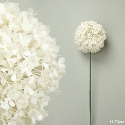751191 (в уп.200шт.) - Цветок искусственный БЕЛЫЙ [01110977] 751191 (в уп.200шт.) - Цветок искусственный БЕЛЫЙ 76см. / ZHQ-14 /, материал: пластик.