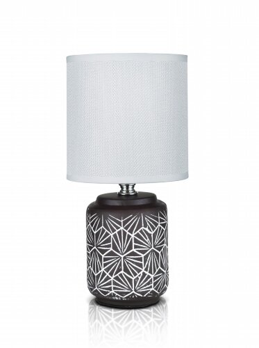 В-HS8405 d.brown+white shade, размер: 130*130*265м [01104553] В-HS8405 d.brown+white shade, размер: 130*130*265мм (24) светильник настольный