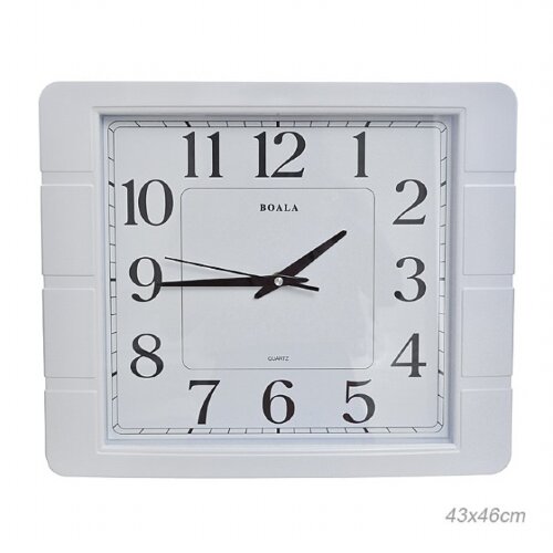 650623 (в уп.10шт.) - Часы настенные 43х46см. / T2 [01100975] 650623 (в уп.10шт.) - Часы настенные 43х46см. / T2905-2 /, белые, материал: пластик, стекло.