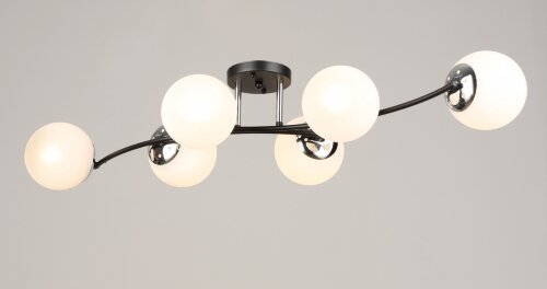 ВР-K2318/6 BK+CH L960*W350*H185мм (4) светильник п [01109701] ВР-K2318/6 BK+CH L960*W350*H185мм (4) светильник потолочный