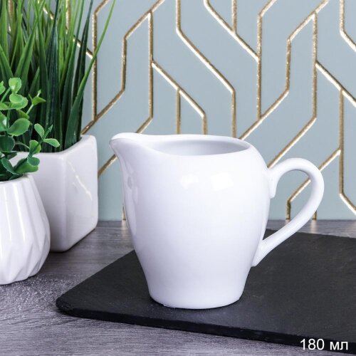 730691 (в уп.64шт.) - Молочник-сливочник 180мл. /D [01108090] 730691 (в уп.64шт.) - Молочник-сливочник 180мл. /DF-336/, материал: фарфор.