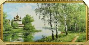 60*120 44 "Храм у воды" Картина гобелен [01086776]