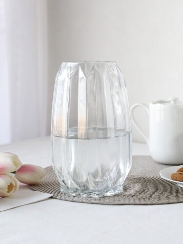 751171 (в уп.30шт.) - Ваза для цветов 20см прозрач [01111058] 751171 (в уп.30шт.) - Ваза для цветов 20см прозрачная, без и/уп. / WRD-161 /, материал: стекло.