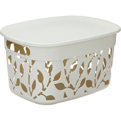 413488-РСВ (в уп.15шт.) - Коробка ФЛОРА 5,5л с кры [01101115] 413488-РСВ (в уп.15шт.) - Коробка ФЛОРА 5,5л с крышкой БЕЛЫЙ 280x205x155мм М2362