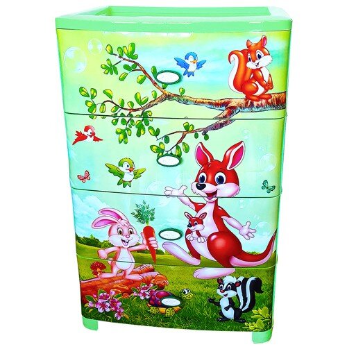 364067-РСВ (в уп.1шт.) - Комод 4-х секционный широ [01095257] 364067-РСВ (в уп.1шт.) - Комод 4-х секционный широкий детский "Кенгуру" Нежно-салатовый г.Пятигорск