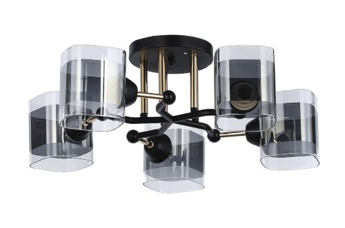 Д8034/5 BK+FG (4) светильник потолочный [01103361] Д8034/5 BK+FG (4) светильник потолочный