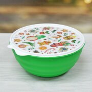 456083-РСВ (в уп.1шт.) - Миска с крышкой с декором [01101168]