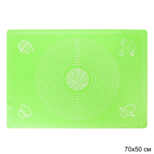 684206 (в уп.100шт.) - Силиконовый коврик 50х70см. [01104178] 684206 (в уп.100шт.) - Силиконовый коврик 50х70см. / WB-320-B / зеленый 0,280