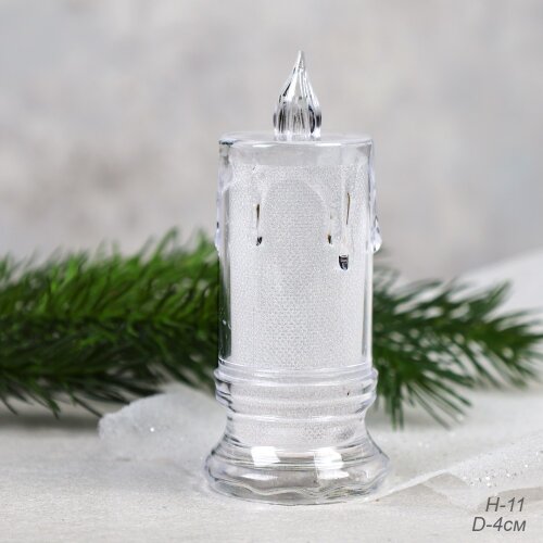 714357 (в уп.480шт.) - Свеча светодиодная 11х4см. [01064366] 714357 (в уп.480шт.) - Свеча светодиодная 11х4см. / VFR-106 /, материал: пластик.