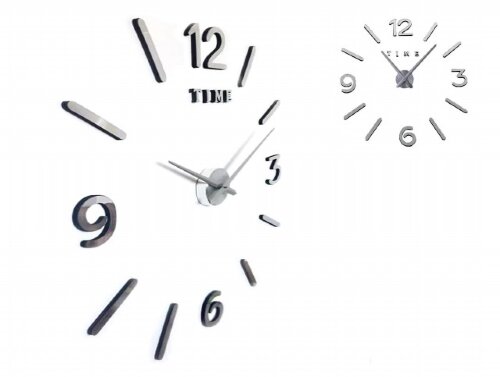 015A-Sil (в кор. 25шт) Настенные часы 3D-конструкт [01106864] 015A-Sil (в кор. 25шт) Настенные часы 3D-конструктор. Механизм: кварцевый с дискретным ходом. Питание: батарейка АА (в комплект не входит). Размер часов от 100 до 120 см, длина минутной стрелки 39 см, часовой-31 см. Комплектация: часовой механизм, стрелки, зеркальные пластиковые элементы циферблата с клеящейся поверхностью, линейка и шаблон для сборки часов.