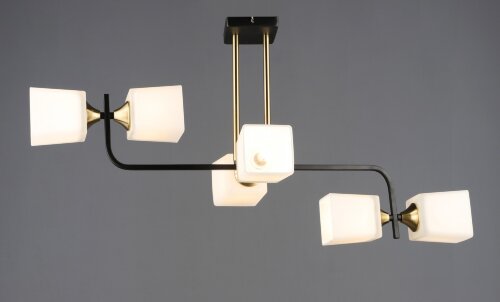 ВР-N6640/6 BK+COP L815*W275*H430мм (4) светильник [01109579] ВР-N6640/6 BK+COP L815*W275*H430мм (4) светильник потолочный