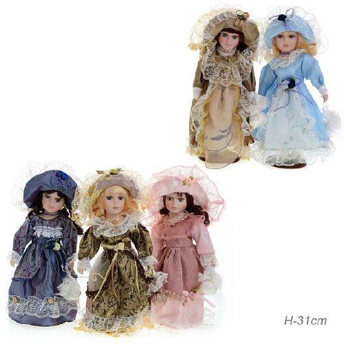658696 (в уп.48шт.) - Кукла коллекционная H=31см. [01093870] 658696 (в уп.48шт.) - Кукла коллекционная H=31см. /12019/, материал: керамика, полимер, металл.