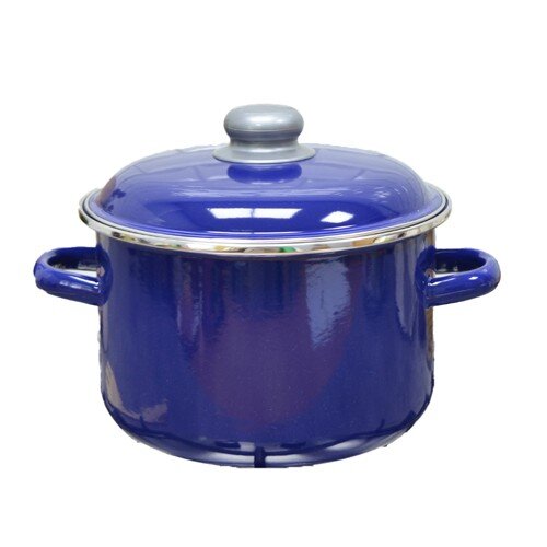 535832-РСВ (в уп.1шт.) - Кастрюля цилиндрическая 4 [01108395] 535832-РСВ (в уп.1шт.) - Кастрюля цилиндрическая 4л, синяя, Сапфир, 2RD201M, материал: эмалированная сталь.