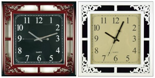 WS-5747 (в кор.8шт.) - Часы настенные квадратные, [01087440] WS-5747 (в кор.8шт.) - Часы настенные квадратные, 2 цвета,(белый,бордовый) размер: 39,8х39,8х4,3см, материал: пластик, стекло,кварцевый бесшумный механизм с плавным ходом.