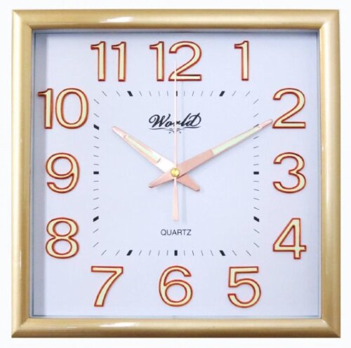 2843C G (в кор.20шт.) - Часы настенные WORLD, меха [01106872] 2843C G (в кор.20шт.) - Часы настенные WORLD, механизм: кварцевый плавного хода секундной стрелки от бат АА., цифры и стрелки со светонакапливающим материалом, размер 300*300*35мм, материал: пластик, стекло.