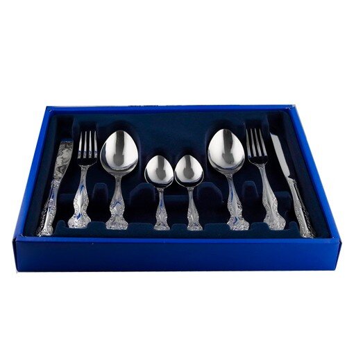 437990-РСВ (в уп.1шт.) - Набор стол.приборов 24пр. [01105055] 437990-РСВ (в уп.1шт.) - Набор стол.приборов 24пр. М-3 "Тройка" флок СН-24М3ф г. Павлово