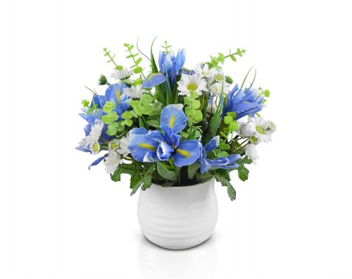 Букет в вазе №1, размер: высота 30 см, ширина 25 с [01090238] Букет в вазе №1, размер: высота 30 см, ширина 25 см., материал: керамика. РУЧНАЯ РАБОТА