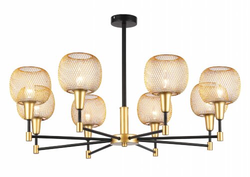 MDG275/8 BK+COPPER GD, D850*H460мм, E14*8*60W, (1) [01109201] MDG275/8 BK+COPPER GD, D850*H460мм, E14*8*60W, (1) светильник потолочный