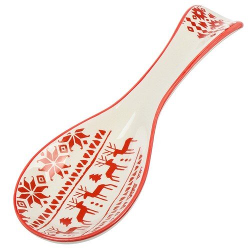 532584-РСВ (в уп.1шт.) - Подставка для ложки Danik [01107971] 532584-РСВ (в уп.1шт.) - Подставка для ложки Daniks Олени 9х24,7см, (453354), материал: доломит.