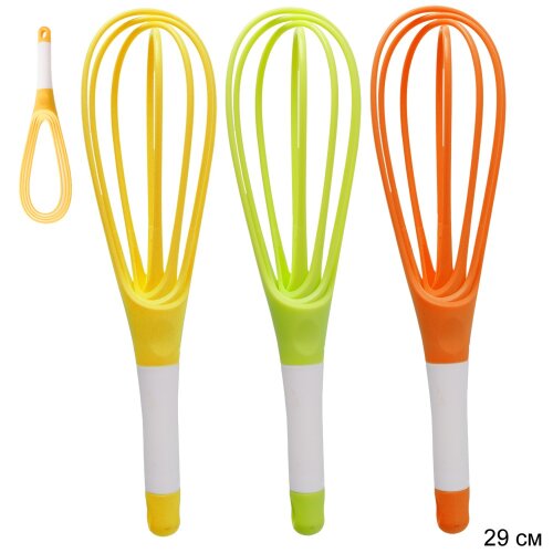 685072 (в уп.240шт.) - Венчик складной 29х7,8см. / [01104786] 685072 (в уп.240шт.) - Венчик складной 29х7,8см. / T-100 /, материал: нейлон.