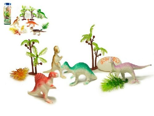 44295 Набор динозавров с аксессуарами и яйцом в ту [01092539] 44295 Набор динозавров с аксессуарами и яйцом в тубе 6*6*17 см.