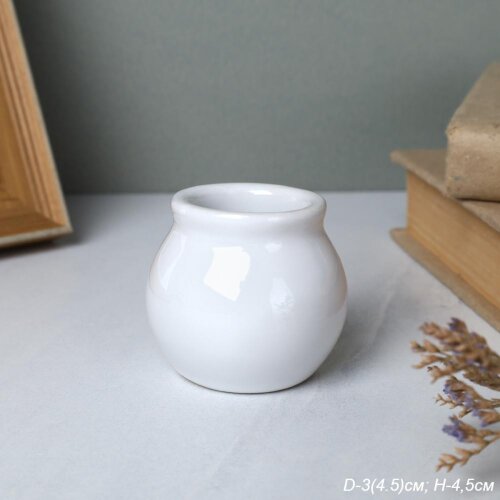 730695 (в уп.245шт.) - Ваза H=4,5см, D=3 (4,5)см. [01108299] 730695 (в уп.245шт.) - Ваза H=4,5см, D=3 (4,5)см. / WRF-99 /, материал: керамика.