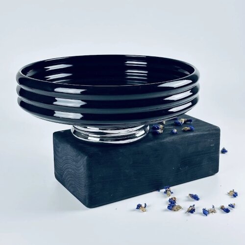 163-066 (в уп.8шт.) - Фруктовница круглая на ножке [01110487] 163-066 (в уп.8шт.) - Фруктовница круглая на ножке D=26см. MULTICOLOR в подарочной упаковке, материал: фарфор.