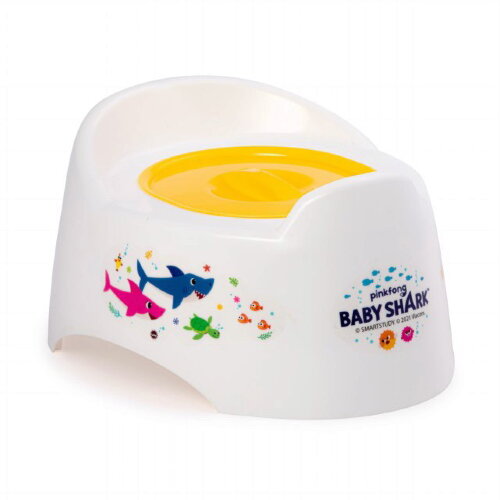 8491М (в уп.10шт.) - Горшок туалетный детский &quot;Bab [01057103] 8491М (в уп.10шт.) - Горшок туалетный детский "Baby Shark" (с крышкой), размер: 282х200х145мм.